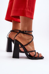 Stylish Black High Heel Sandals Josette