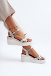 Silver Wedge Sandals Esinna