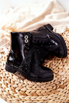 Children's Spring Lacquered Black Boots from Semissa