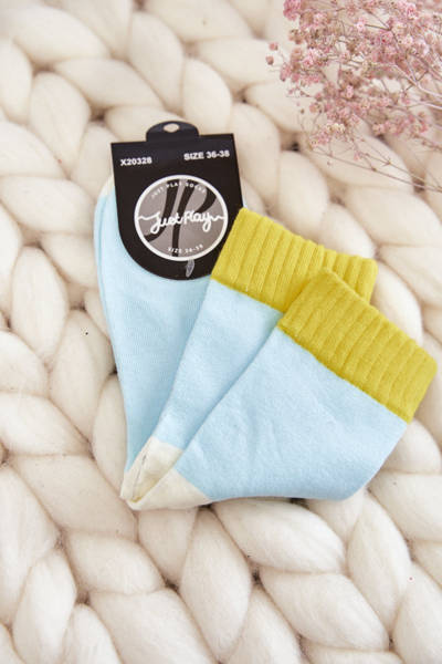 Women's Plain Cotton Socks Blue