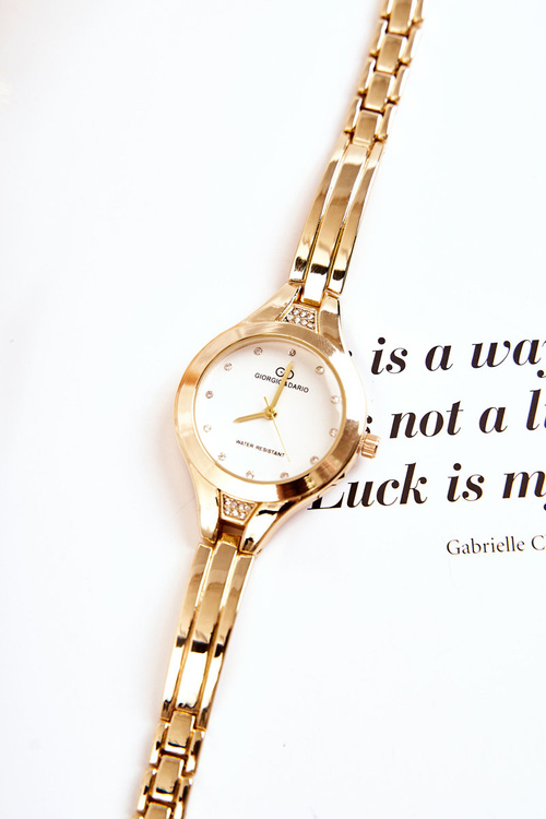 Ladies Giorgio & Dario Gold Bracelet Watch With White Dial Pisento 