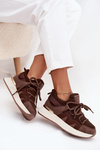 Insulated Women's Sneakers on Platform Brown Juvira