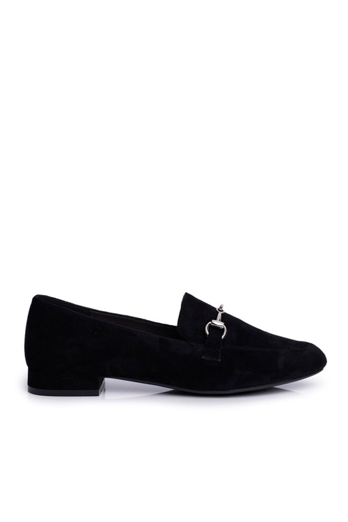 Women's Suede Moccasins Sergio Leone MK733 Black