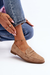 Women's Classic Moccasins Dark Beige Olevin