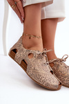 Półbuty Wzorzyste Damskie Maciejka 06347-04 Beżowe