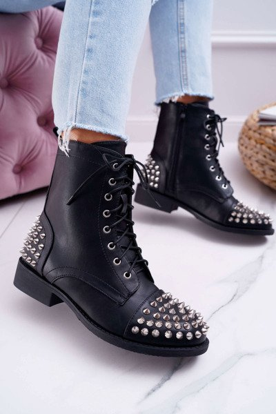 Women's Boots Lu Boo Black Workers with Studs Tension