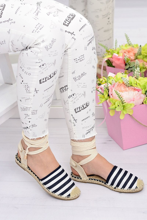 Women's Linen Ballerinas Tiered Mara Espadrilles Sea