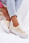 Ladies Sneakers With Lace Lee Cooper LCW-25-31-3440L Beige