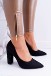 Black Suede Razor pumps