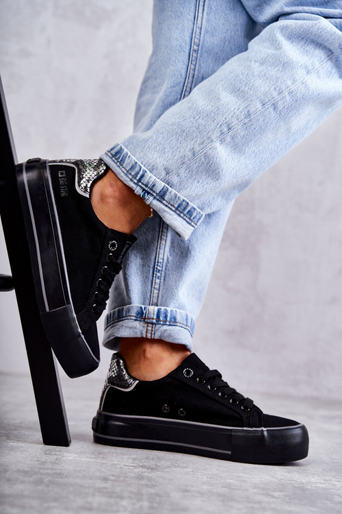 Women's Material Sneakers Big Star KK274036 Black