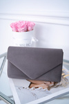 Women's Suede Handbag Grey Clutch Bag