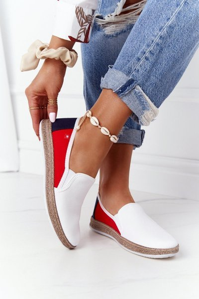 Espadryle Big Star Biało-Czerwone HH276009