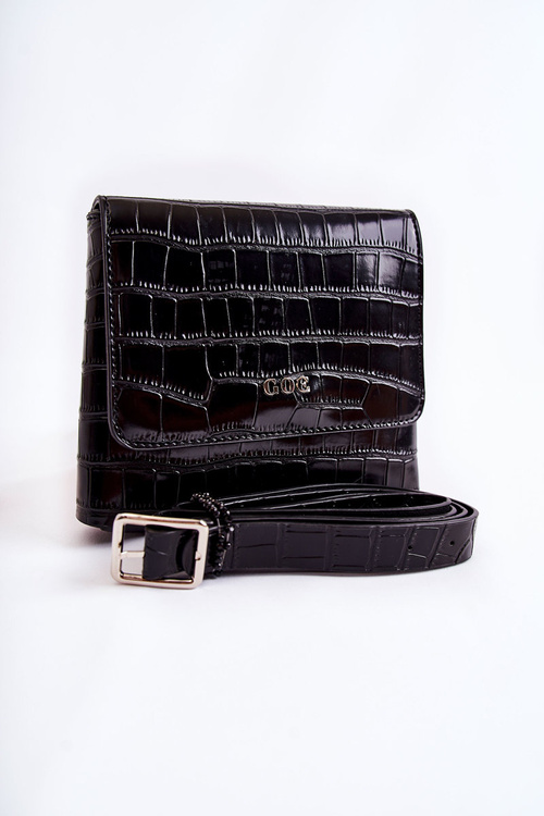 Leather Small Messenger Bag GOE ZNJ034 Black