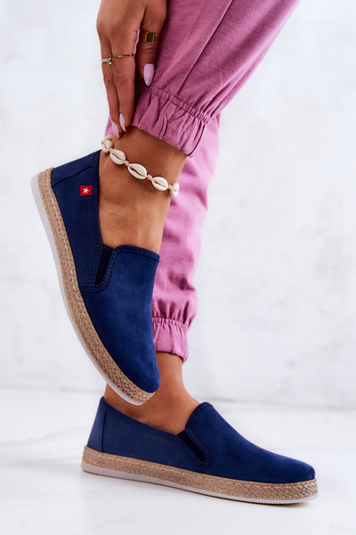 Espadryle Damskie Wsuwane Granatowe Big Star JJ276003