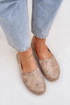 Espadryle Damskie Eleganckie Zamsz Kwiaty Beżowe Zazoo 10177