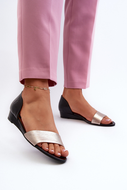 Leather Sandals Maciejka 1971-65 Black