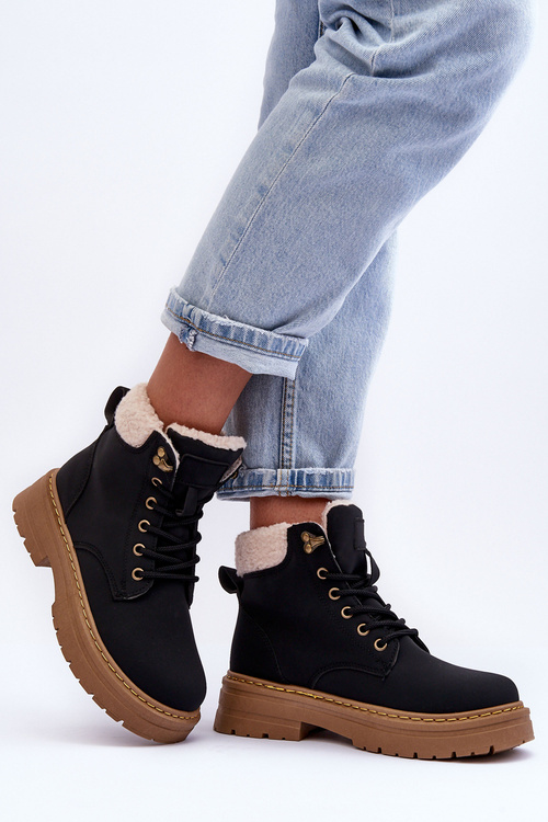 Women's Suede Trappers Black Jette