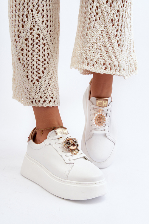 Women's Leather Sneakers CheBello 4411 White