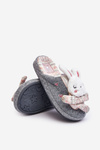 Children's slippers with thick sole gray rabbits Dasca