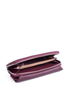 Large Women's Leather Wallet Maroon Elissie