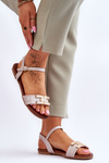 Women's Leather Sandals S.Barski KV-5541-37 Beige