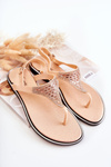 Women's sandals flip-flops with ornaments pink Atlanta