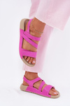 Ladies Leather Sandals Zazoo K1004 Fuchsia