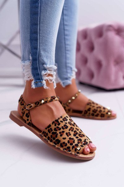 Women's Lu Boo Suede Sandals Leopard Silena