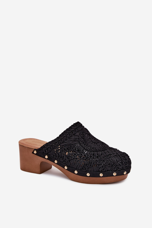 Crochet Women's Heels Black Senevia