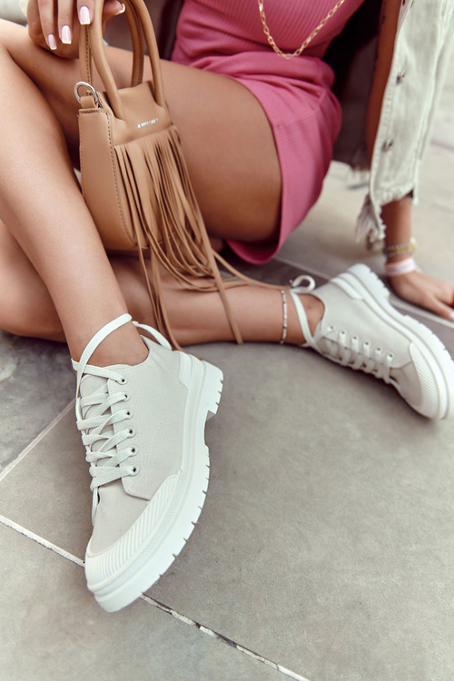 Women's Cloth Sneakers Light Beige Parossa