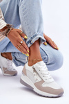 Sneakersy Damskie Koturn Suwak Wielobarwne C1058