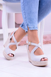 Women's Grey Espadrilles Sandals Elonore