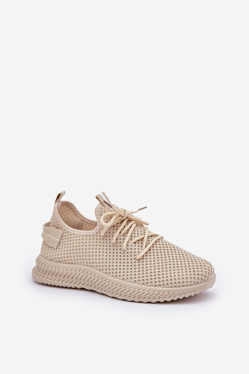 Mesh Slip On Sports Shoes Women Beige Harice