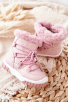 Fleece-lined Snow boots Pink Stars