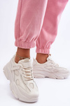Women's Sneakers on a Chunky Platform Beige Agnenia
