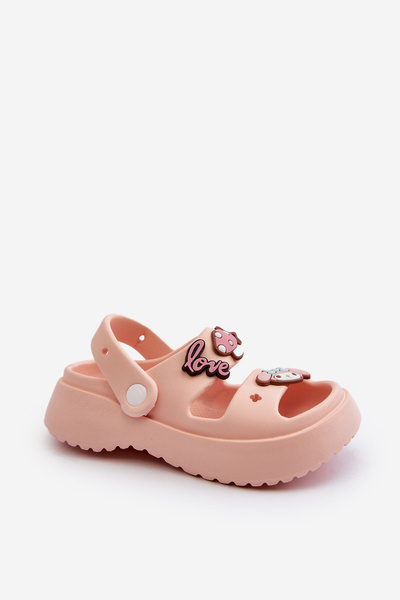 Lightweight Children's Foam Flip-flops with Pink Decorations Ifrana