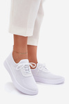 Women White Fabric Slip-On Sports Shoes on Platform Kalyra