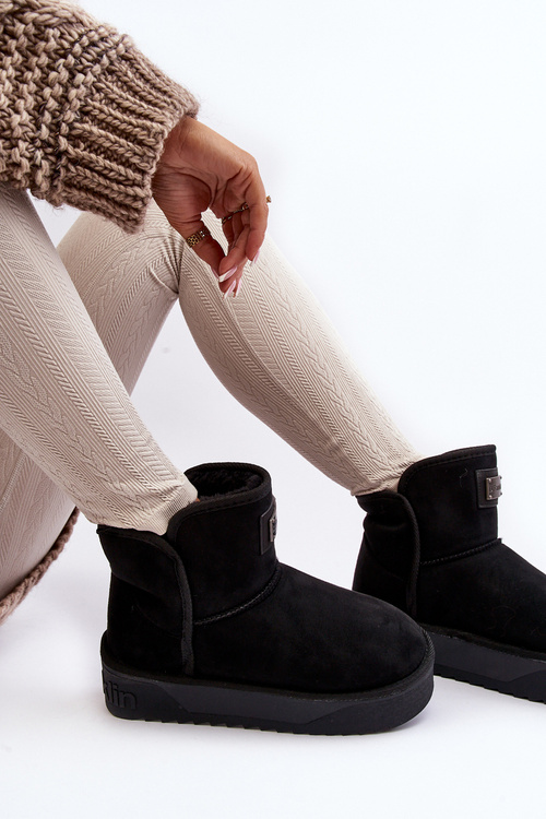 Śniegowce Wodoodporne Na Platformie Wegańskie D.Franklin DFSH371004 Czarne