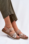 Ladies Sandals With Buckle Beige Inblu GS000056