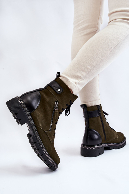 Suede Insulated Boots Laura Messi 2508 Green