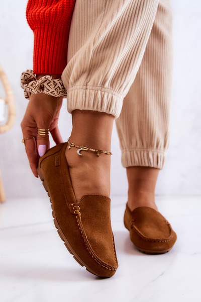 Mokasyny Damskie Zamszowe Camel Big Star JJ274660