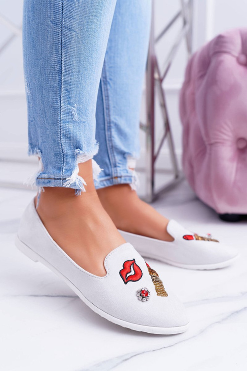 Grey Women's Lipstick Ballerinas