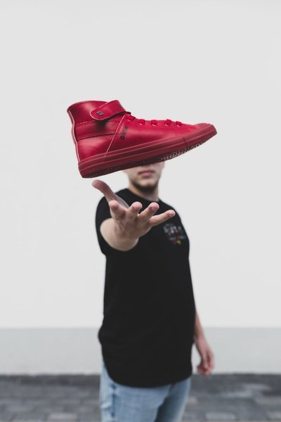 Men's High Sneakers Big Star Red Y174025