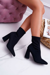 Women's Stiletto Heeled Boots Black Pontiac