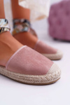 Women's Espadrilles Ribbon Tied Pink Mila