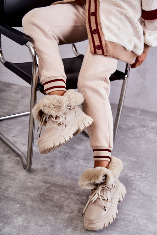 Warm Boots Trappers Beige Charles 