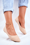 Women's Ballerinas Suede Beige Bueno