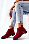 Women's boots suede Maroon Numbero