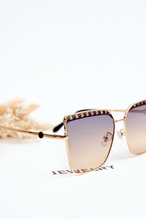 Okulary Przeciwsłoneczne Duże Prius V303 Gradient Niebiesko-Pomarańczowy