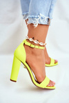 Women's Stiletto Sandals Yellow Neon Anastasie